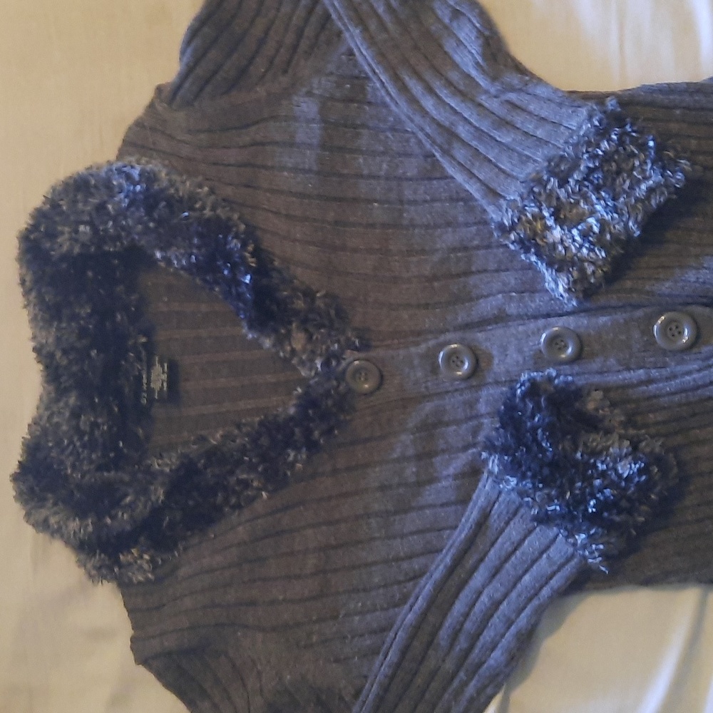 Grey Sweater Button Up